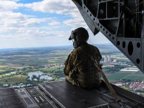 US Army 1-3rd ARB, 1st Bn 214th Avn Reg conduct training flight