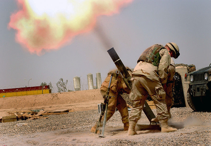 mortar firing