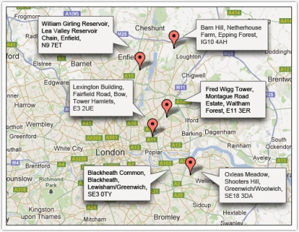 London 2012 missile sites